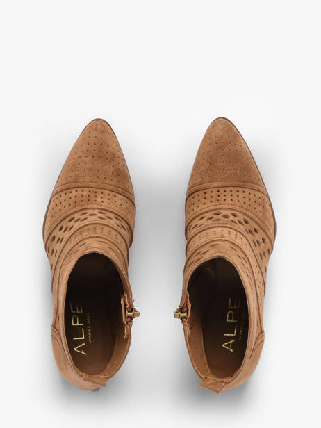 Heeled Boots In Leather Alpe Brown women 53851101 other view 3