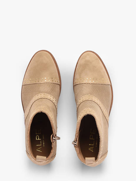 Heeled Boots In Leather Alpe Beige women 54311108 other view 3