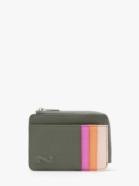 Card Holder Mandala Leather Nathan baume Green mandala M