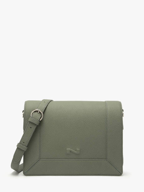 Leather Rotterdam Crossbody Bag Nathan baume Green mondrian 3