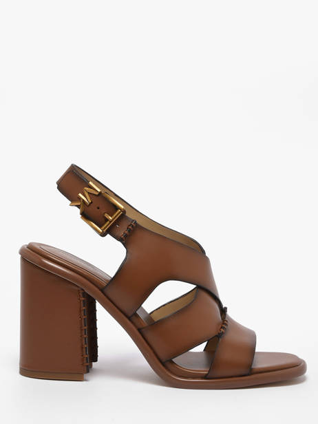 Heeled Sandals In Leather Michael kors Brown women VHS3L230