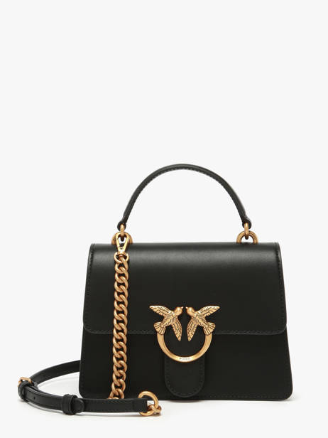 Satchel Love Bag Icon Leather Pinko Black love bag icon A0F1