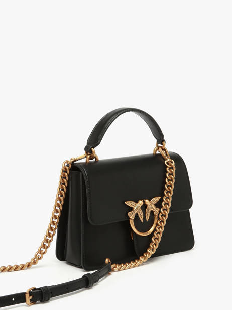 Satchel Love Bag Icon Leather Pinko Black love bag icon A0F1 other view 2
