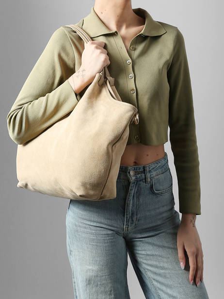 Sac Porté épaule Velvet Caviar Cuir Milano Beige velvet caviar VC241110 vue secondaire 1