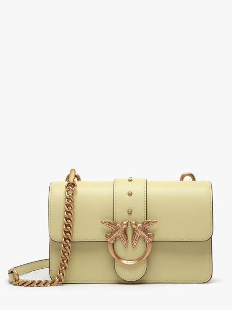 Cross Body Tas Love Bag Icon Leather Pinko Green love bag icon A0F1