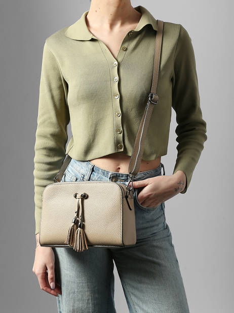 Leather Caviar Crossbody Bag Milano Beige caviar CA21101 other view 1