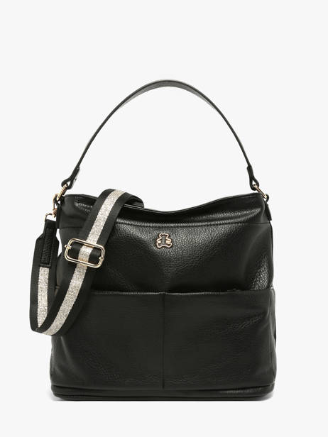 Shoulder Bag Soft Lulu castagnette Black soft AISSAM