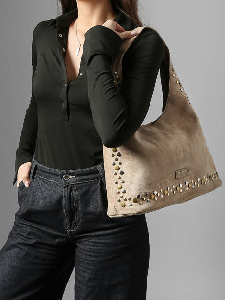 Sac Porté épaule Velvet Studs Miniprix Beige velvet studs JC53002 vue secondaire 1