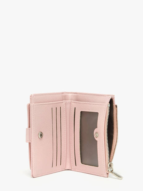 Coin Purse With Card Holder Saffiano Miniprix Pink saffiano F5012 other view 2