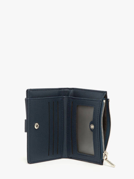 Coin Purse With Card Holder Saffiano Miniprix Blue saffiano F5012 other view 2