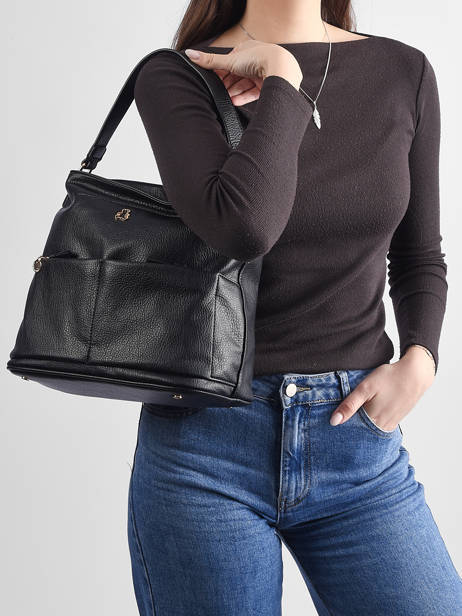 Shoulder Bag Soft Lulu castagnette Black soft AISSAM other view 1