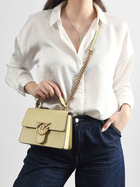 Satchel Love Bag Icon Leather Pinko Green love bag icon A0F1 other view 1