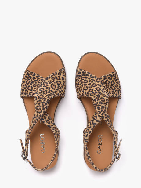 Sandals In Leather Gabor Brown women 90 other view 3