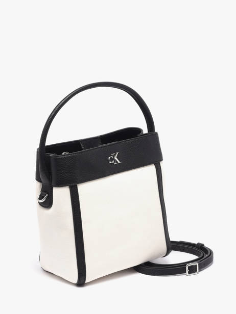 Satchel Hardware Monogram Cotton Calvin klein jeans White hardware monogram 4F3348G other view 1