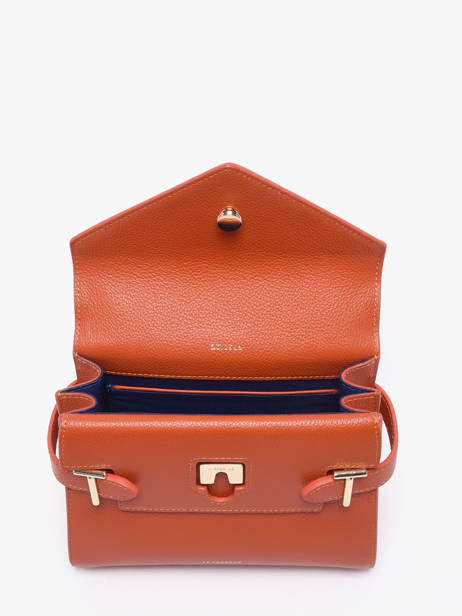 Small Grained Leather Emilie Crossbody Bag Le tanneur Orange emily TEMI1006 other view 3