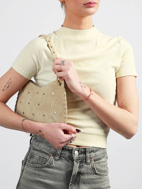 Shoulder Bag Velvet Milano Beige velvet VE25116 other view 1