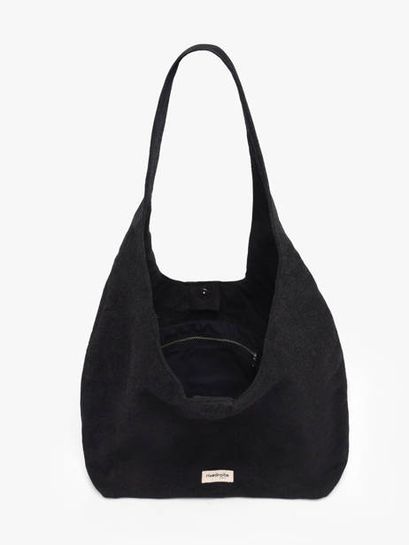 Recycled Cotton Richelieu Hobo Bag Rivedroite Black timeless RICHETIM other view 3