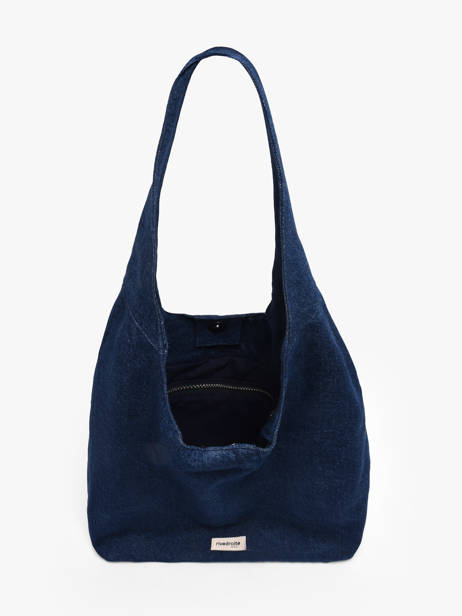 Recycled Cotton Richelieu Hobo Bag Rivedroite Blue timeless RICHETIM other view 3