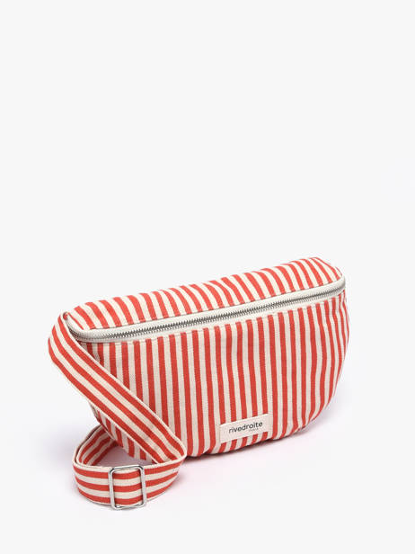 Recycled Coton Custine Striped Belt Bag Rivedroite Red spring striped CUSTSTRI other view 2
