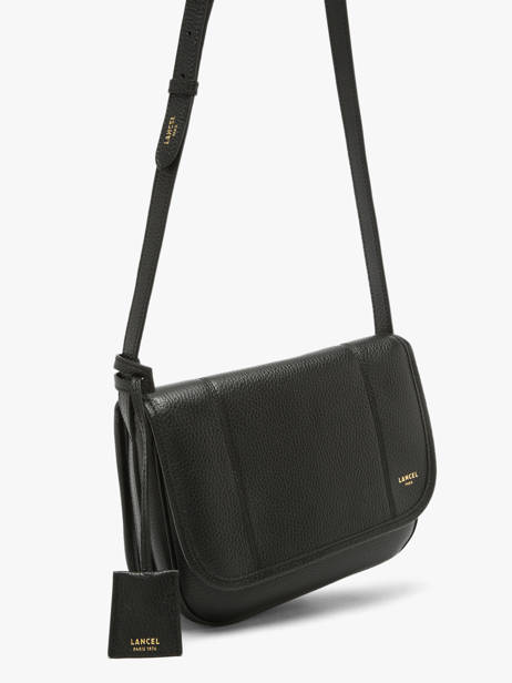 Medium Leather Victoire Crossbody Bag Lancel Black victoire A13992 other view 2