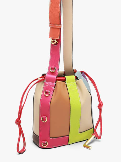 Small Leather Elles Colorblock Bucket Bag Lancel Multicolor elles A14203 other view 2