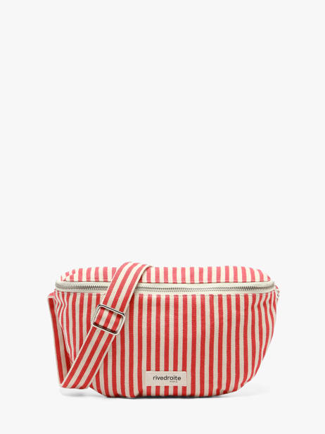Recycled Coton Custine Striped Belt Bag Rivedroite Red spring striped CUSTSTRI