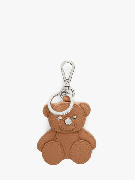 Porte-clefs Teddy Cuir Nathan baume Marron original n 100801N