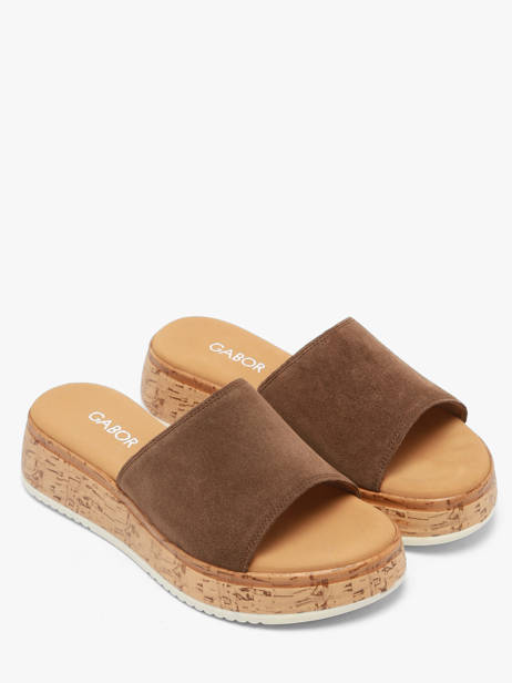 Slippers In Leather Gabor Brown women 41 other view 1