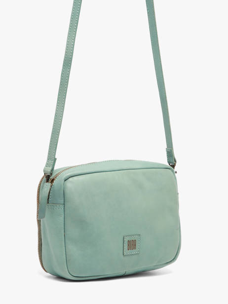 Shoulder Bag Heritage Leather Biba Blue heritage BT32 other view 1