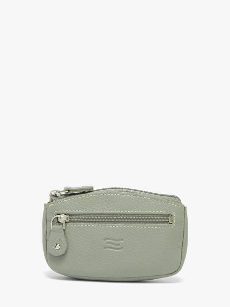 Leather Caviar Coin Purse Crinkles Green caviar 14036