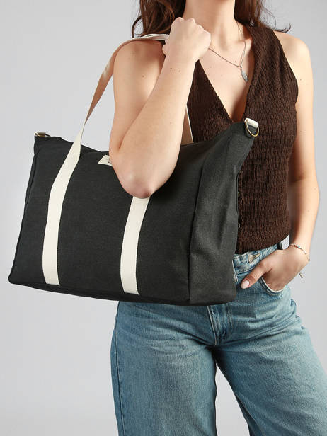 A4 Size Shoulder Bag Amour Toile Cotton Miniprix Black amour toile 8087 other view 1
