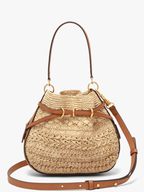 Leather And Raffia Le Mini Romy Crossbody Bag Gerard darel Beige raphia E454 other view 5