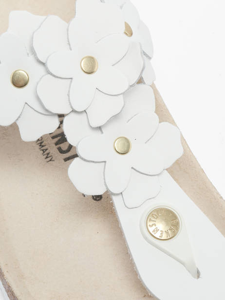 Slippers In Leather Birkenstock White women 1026735 other view 2