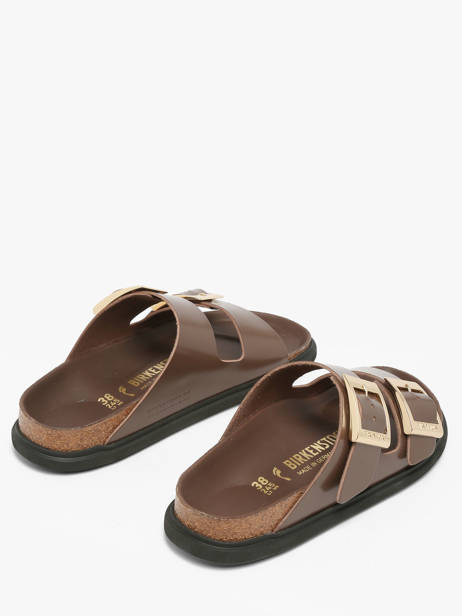 Slippers In Leather Birkenstock Brown women 1031910 other view 2