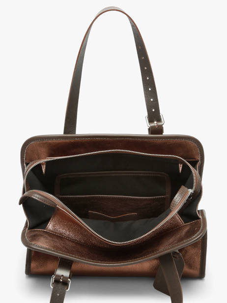 Shoulder Bag Vintage Leather Paul marius Brown vintage CABAS other view 3