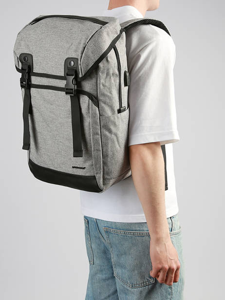 Backpack David jones Gray business PC037A other view 1