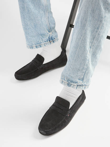 Moccasins In Leather Tommy hilfiger Blue men 5789DW5 other view 1