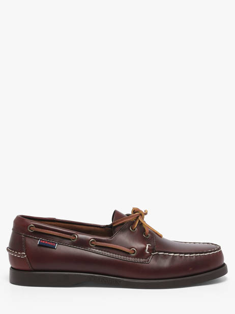 Boat Shoes In Leather Sebago Brown men 70000G0