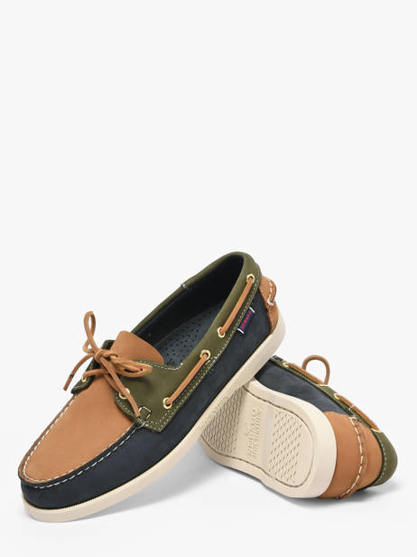 Boat Shoes In Leather Sebago Multicolor men 7111M2W other view 2