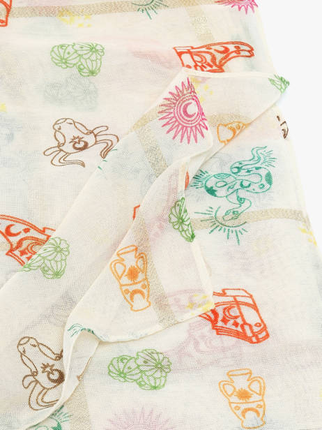 Scarf Pieces Beige tasselo 17146404 other view 1