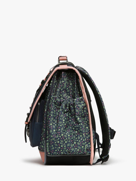 Wheeled Schoolbag 3 Compartments Cameleon Blue vintage fantasy PBVGCA41 other view 2