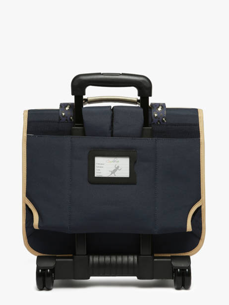 Schoolbag On Wheels For Kids 2 Compartments Cameleon Blue vintage fantasy PBVGCR38 other view 5