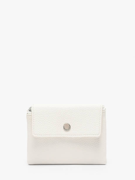 Coin Purse With Card Holder Grained Miniprix White grained F5019