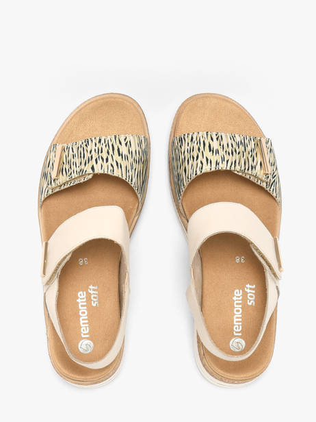 Sandals In Leather Remonte Beige women 60 other view 3