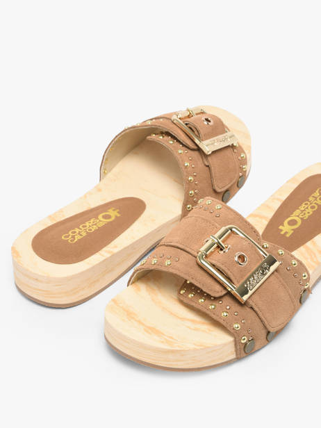 Slippers In Leather Colors of california Brown women HCBAYL05 other view 2