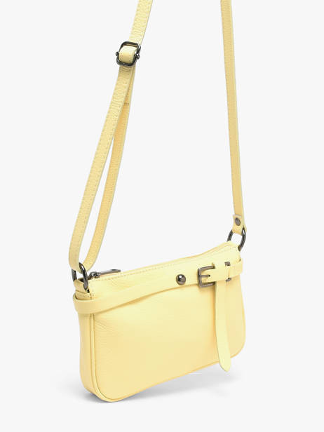 Shoulder Bag Caviar Leather Milano Yellow caviar G1421N other view 1