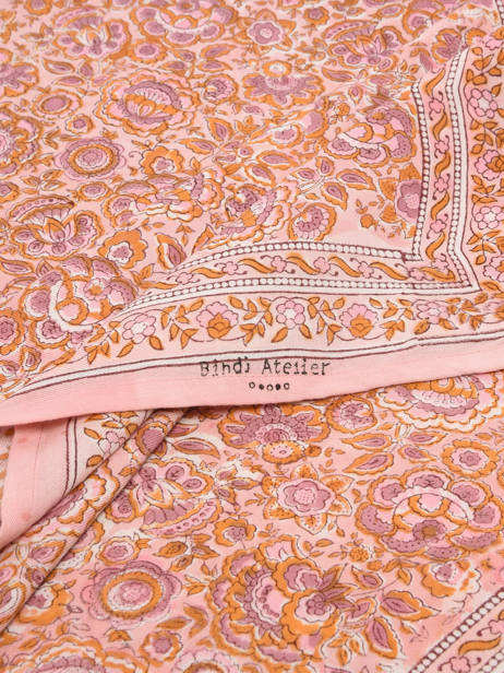Foulard Bindi atelier Rose floral FL vue secondaire 1