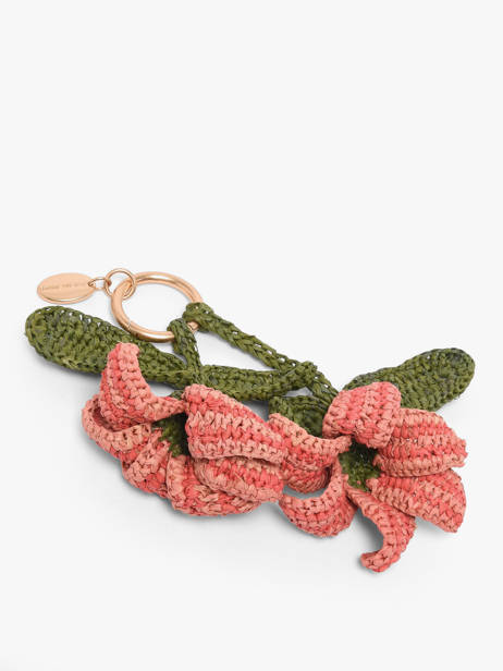 Raffia Lily Bag Charm Vanessa bruno Pink charms 96V42673 other view 1