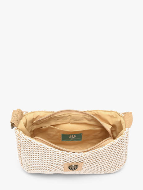 Shoulder Bag Resille Cotton Le voyage en panier Beige resille PM942 other view 3