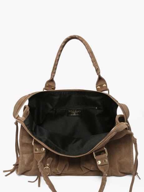 A4 Size Shoulder Bag Velvet Milano Brown velvet VE24095O other view 2